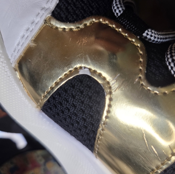 Michael Kors Hilda Knit & Leather Sock Wedge Heel Lace Up Trainers Sneakers - Picture 12 of 13